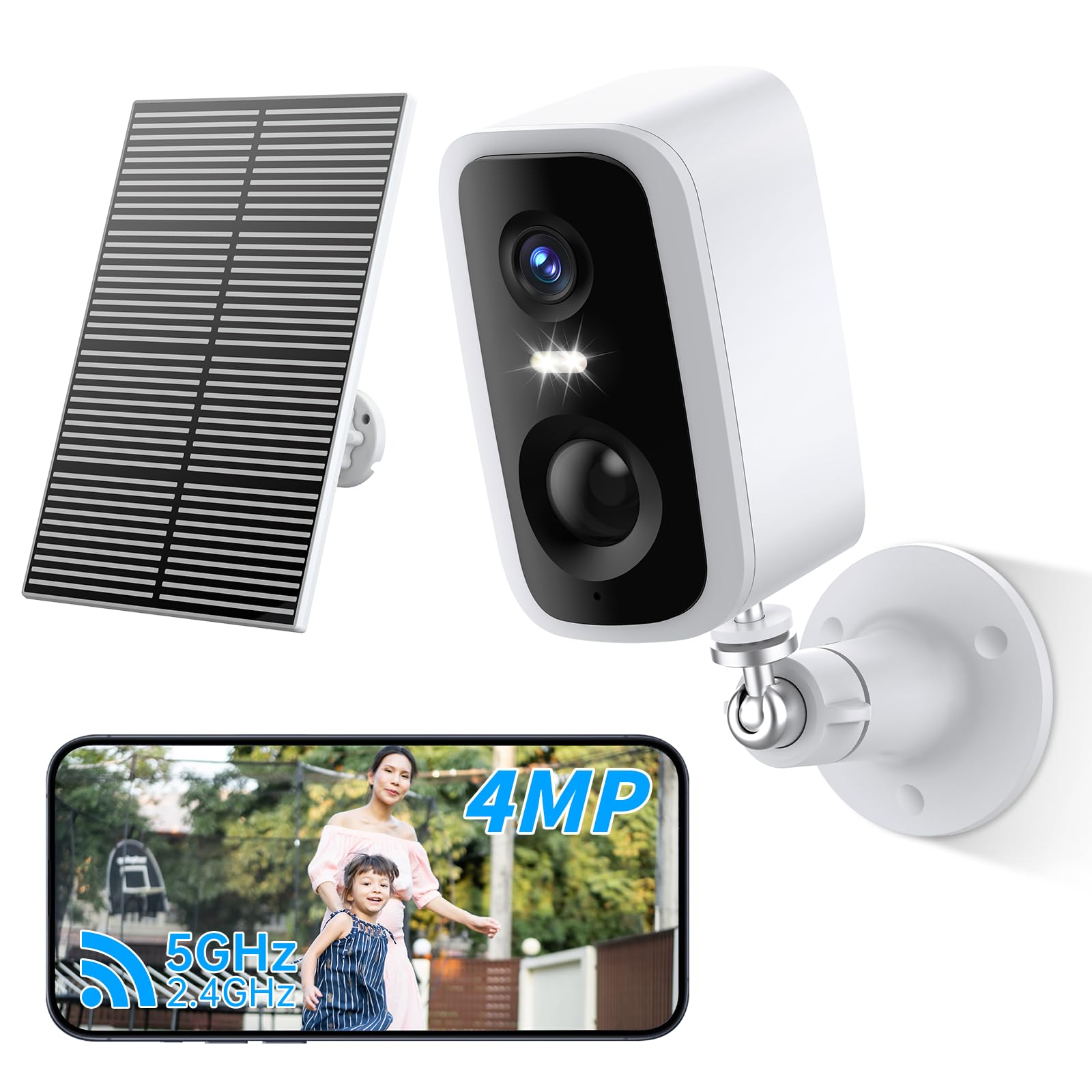 Amazon.co.jp: 【5G/2.4G WiFi対応】JUFLSKY 防犯カメラ 屋外 ソーラー